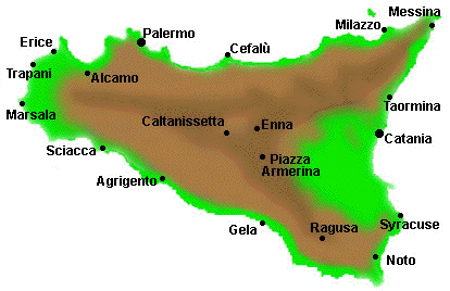 Map of Sicily