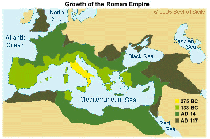 Growth of the Roman Empire.