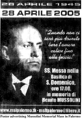 Remembering Benito Mussolini.