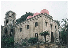 San Cataldo Church, Palermo, designed by Arab architects in Islamic style.