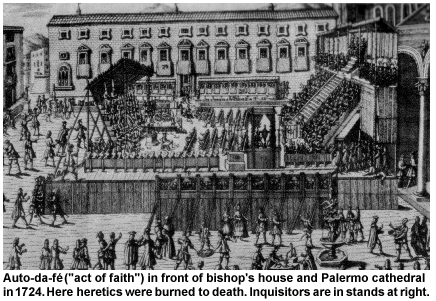 Act of Faith execution in Palermo.