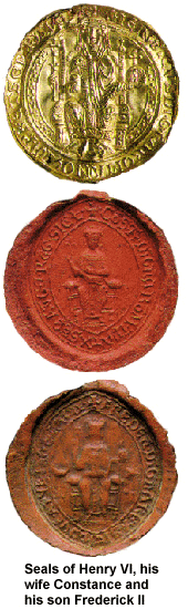 Seals of husband, wife and son.
