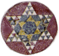 Solomon's Seal (Star of David) became a Jewish symbol in the Middle Ages; this one is from pavement 
of San Cataldo church in Palermo.