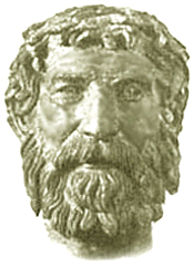 Bust of Empedocles as envisioned by an artist following his death.