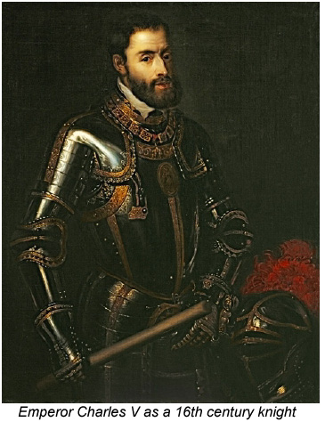 The most famous painting of Charles V, as a latter-day medieval knight.