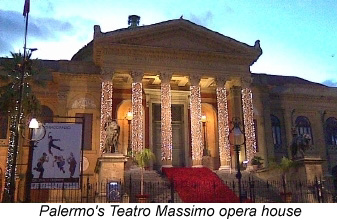 Palermo's Teatro Massimo opera house in early January.