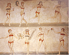 Precursor of the modern swimsuit at Piazza Armerina.