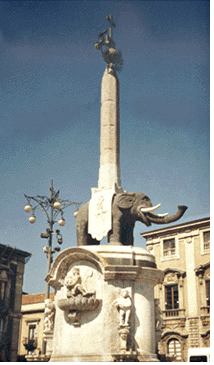 Catania's elephant statue.