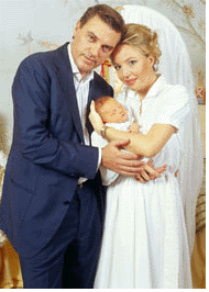 Carlo and Camilla de Bourbon with Baby Maria Carolina.