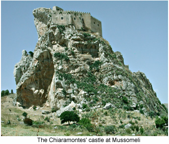 Feudal stronghold in the Sicanian Mountains: Mussomeli Castle.