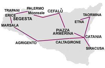 Itinerary of this eight-day tour.