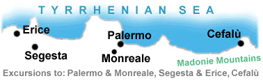 Getting around western 
Sicily. Excursions from Palermo.