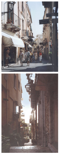 Taormina's scenic medieval streets.